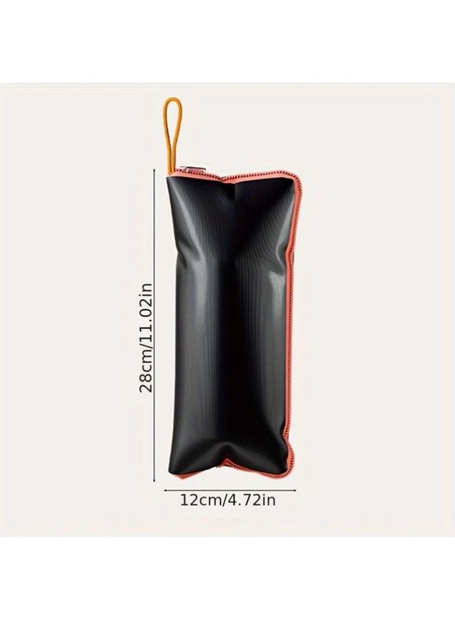 Green Travel Umbrella Storage Bag With Handle Absorbent Foldable Case - Image 3