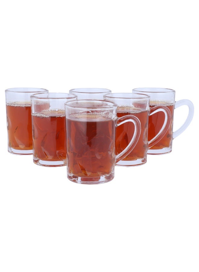 السيف غاليري طقم بيالات شاي زجاج السيف غاليري، بيد، 6 قطعة - شفاف