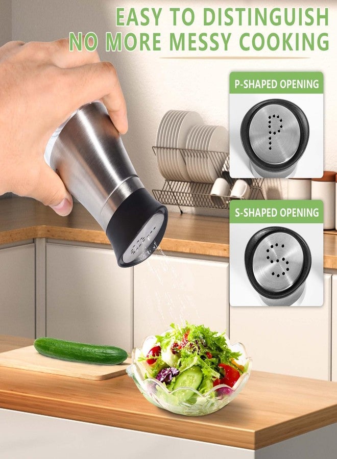 ويسروغي طقم هزازات ملح وفلفل من WSSROGY، عبوة من قطعتين، مع غطاء وفتحات للصب، مناسب للطبخ في المطبخ، والتخييم، والشواء. - Image 4