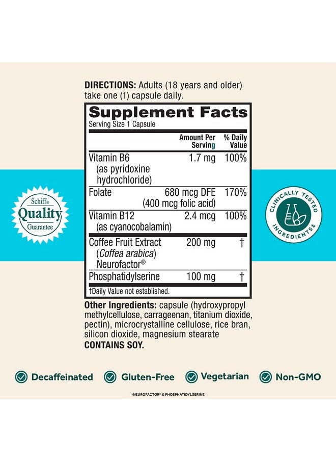 NEURIVA - Plus Vegetarian Brain Supplement For Memory Focus & Concentration + Cognitive Function Vitamins B6 & B12 And Clinically Tested Nootropics Phosphatidylserine And Neurofactor 30Ct Capsules - Image 1