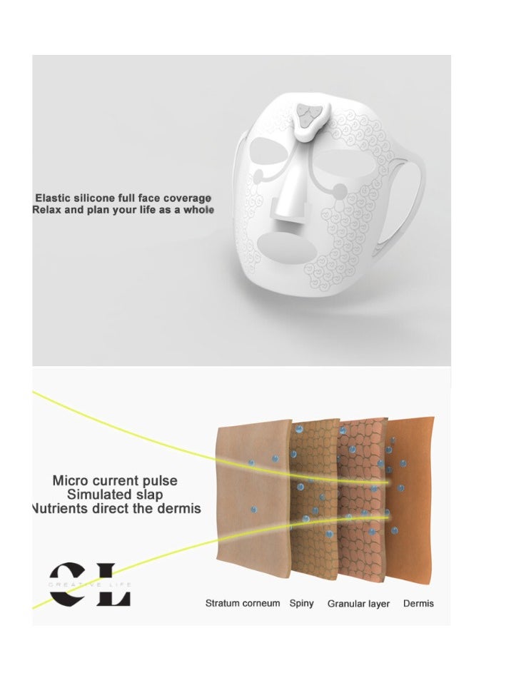 CREATIVE LIFE - LED Skin Care Mask, Photon Skin Rejuvenation Face, Led Photon Mask Portable For Home And Travel Use, Face Mask Light For Face And Neck, Skin Care Mask - Image 1