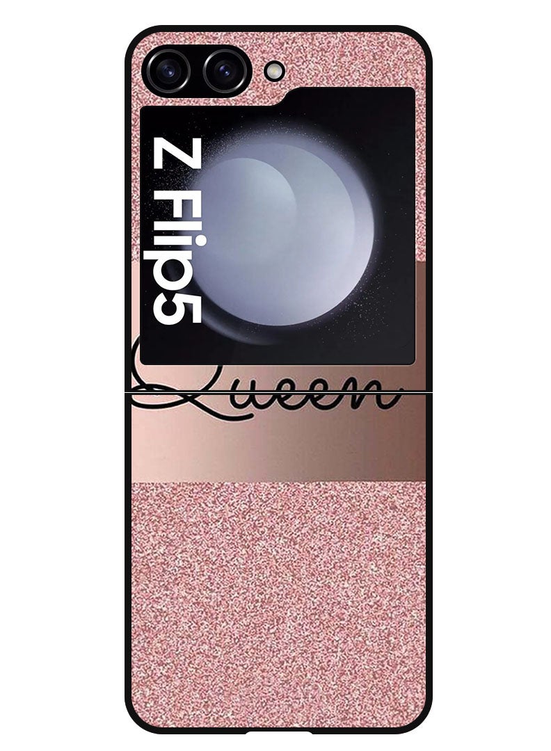 Theodor Protective Case Anti Scratch Shock Proof Bumper Cover For Samsung Galaxy Z Flip 5 Queen Glitters - Image 1