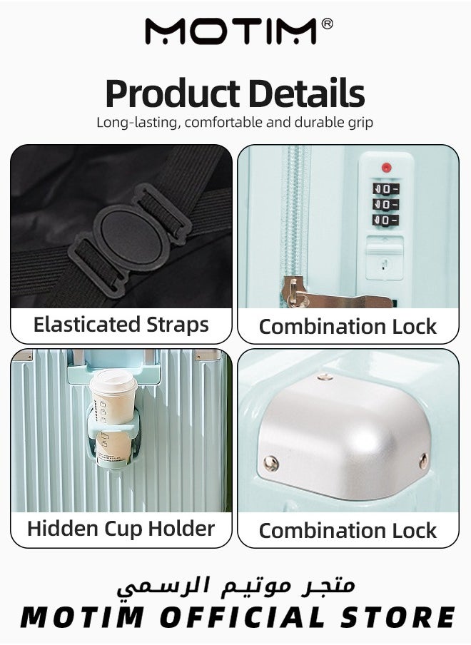 Motim - Travel Luggage Expandable PP Hard Shell Clearance Luggage with TSA Lock Spinner Wheels Inside Cup Holder and Front Inside Hook for Long Distance Travel by Airplane - Image 1