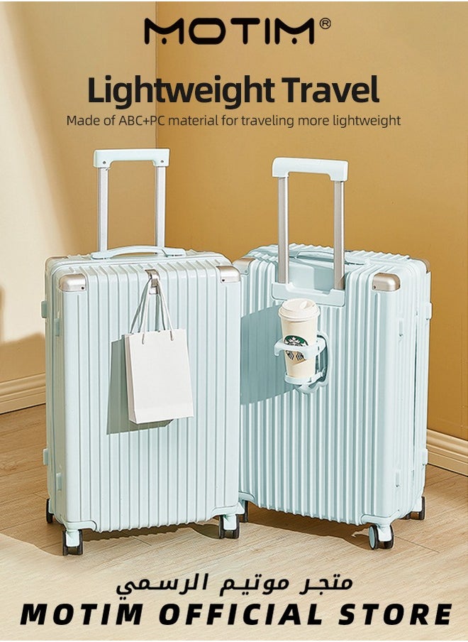 Motim - Travel Luggage Expandable PP Hard Shell Clearance Luggage with TSA Lock Spinner Wheels Inside Cup Holder and Front Inside Hook for Long Distance Travel by Airplane - Image 1