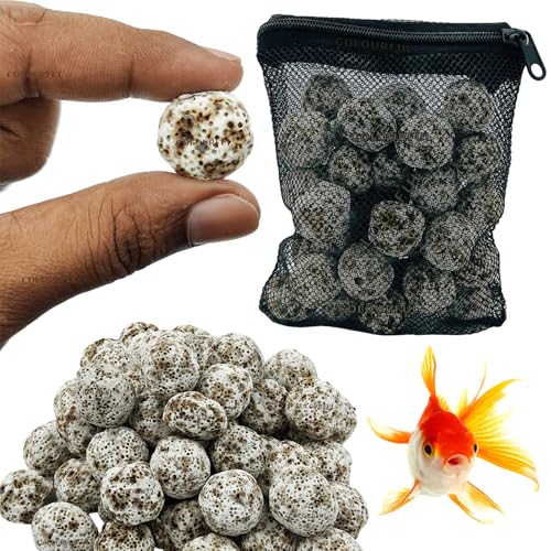 COLOURFUL - Aquarium Filter Media | Improved Water Quality and Healthy Fish Tanks (450g, Grey Balls) - Image 1