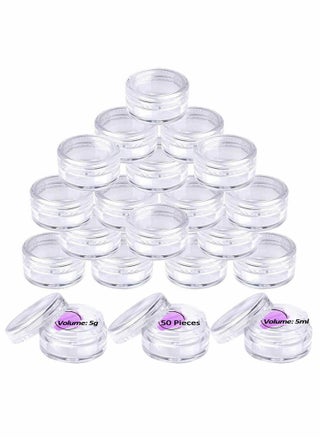 50 Pieces Small Clear Round Travel Sample Jar Pots 5g 5ml Small Sample Containers Plastic Jars for Women Creams Make-up Sample Containers - pzsku/Z53A067487BFDF6B05DCCZ/45/_/1698454076/34dd9b6b-81bd-4513-b971-ceb9eaaf9ff2