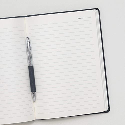 REGAL Premium A-5 PU Leather Notebook Diary Journal with Metal Accessorised Elastic Band Closure, 192 pages, 80 gsm (Rich Black) - Image 5