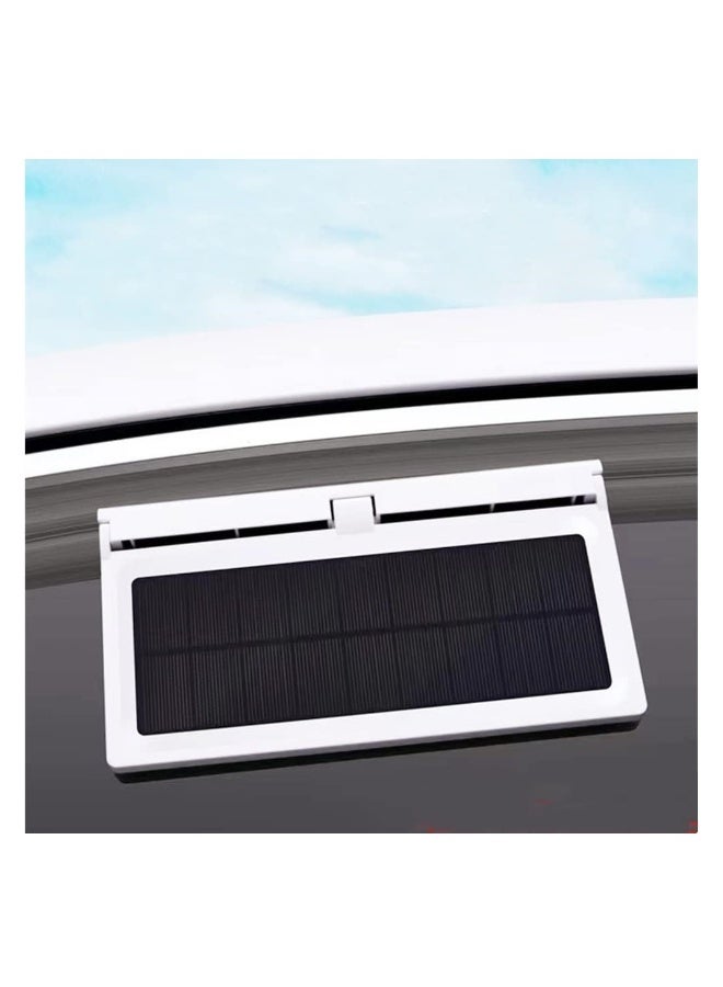 Portable Solar Powered Fan for Car, 12V Car Window Fan Solar Powered, Auto Solar Ventilation Fan for Car, Vehicle Exhaust Cooling Fan, for All Kinds of Cars, White  - Image 4