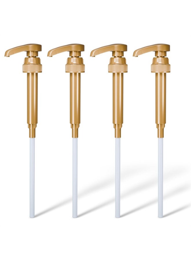 4 Pcs Coffee Syrup Pump Dispenser - Works as Skinny and Torani Syrup Pump - Fits Various 25.4 oz Bottles, Precise Dispensing 0.3oz & Lockable Design, Easy to Use & Clean, Ideal for Liquid & Pastes - Image 1