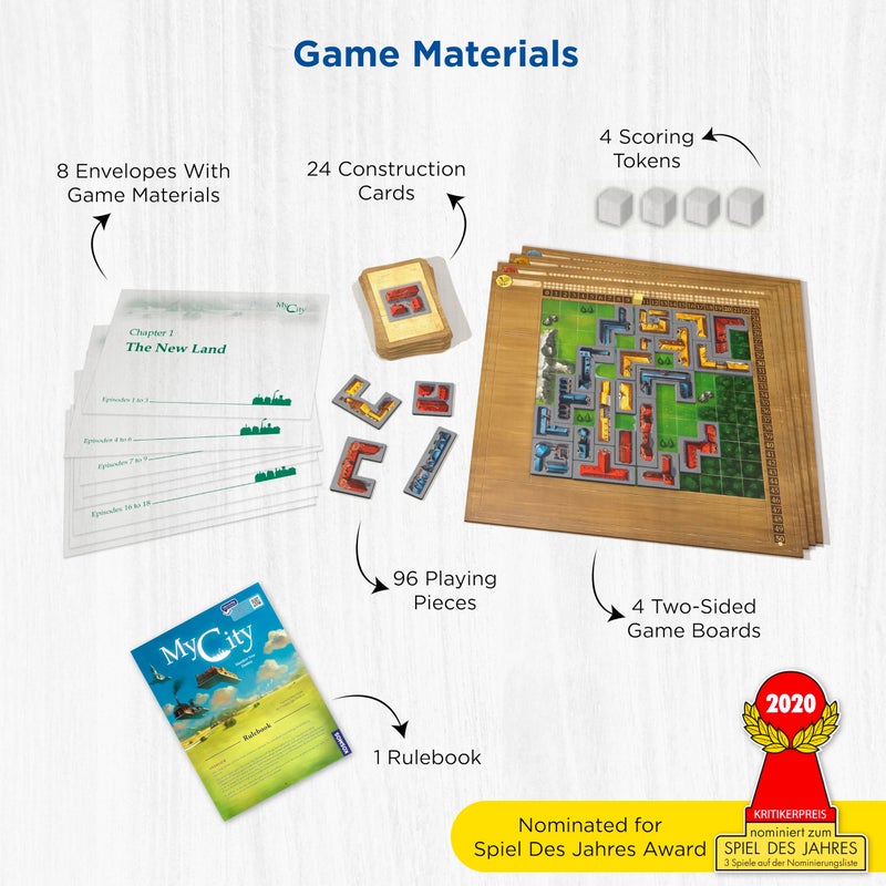 Thames & Kosmos My City | Family â€“ Friendly | Legacy Board Game | Kosmos Games | 2 to 4 Players | Ages 10 and Up | Award Winning Designer Reiner Knizia , Blue - Image 3