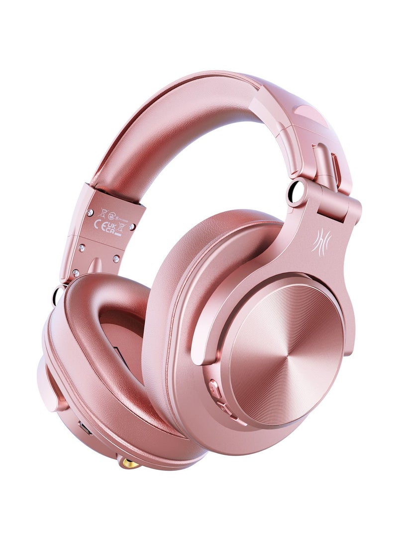 OneOdio A70 Wirless Bluetooth Over-Ear Headphone with Shareport 3.5Mm/6.35Mm Stereo Jack For Guitar Amp Computer PC Tablet Home Office Travel Pink  - Image 1