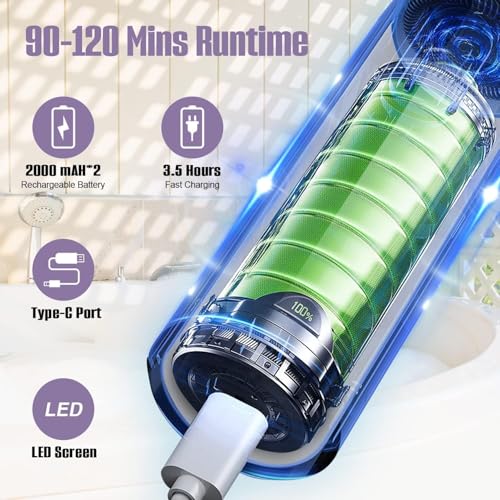 Shatanuvart Export Electric Spin Scrubber with 4 Replaceable Heads | Rechargeable Power Cleaning Brush for Bathroom, Tiles, Kitchen, Bathtub & Shower – Handheld Scrub Tool (Model 2) - Image 4