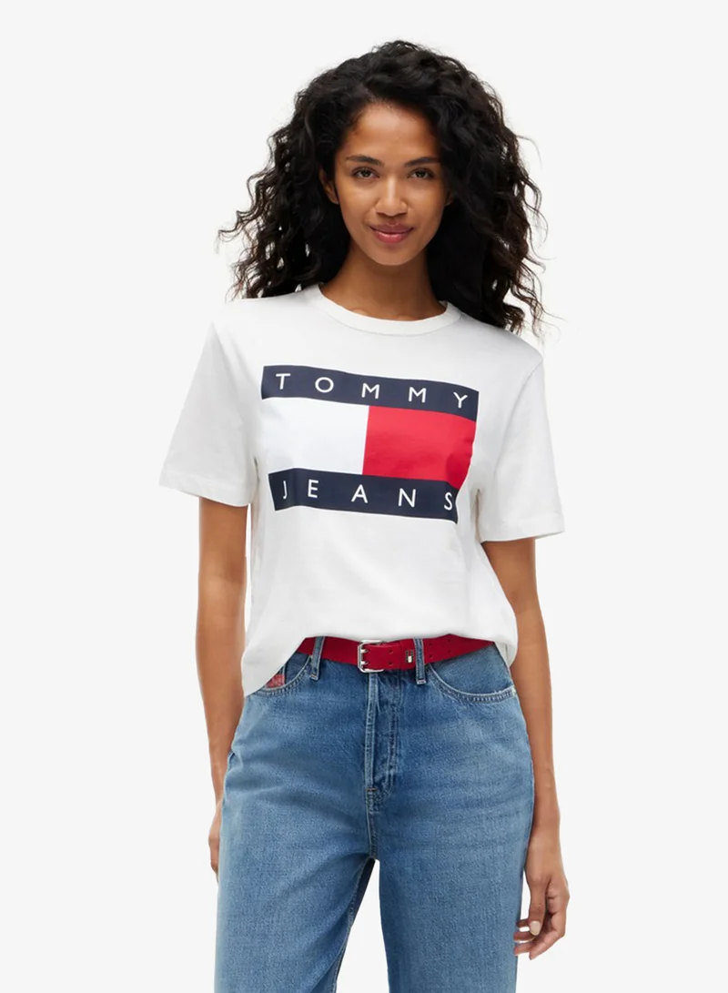 Tommy Jeans Flag Badge Boxy Jersey T-Shirt