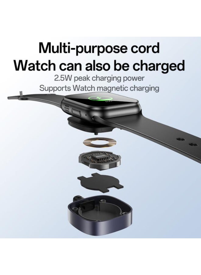 يسيدو كابل شحن Yesido CA136C 2 في 1، 60 واط، USB-C / Type-C إلى Type-C وiWatch، بطول 1.2 متر (أسود) - Image 5