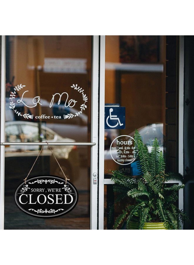 SAVITA Open and Closed Business Sign, 11.8x7.9inch Double Sided Reversible Come in We're Open and Sorry We're Closed Sign Business Outdoor Sign for Hotel Restaurant Cafe Door - Image 5