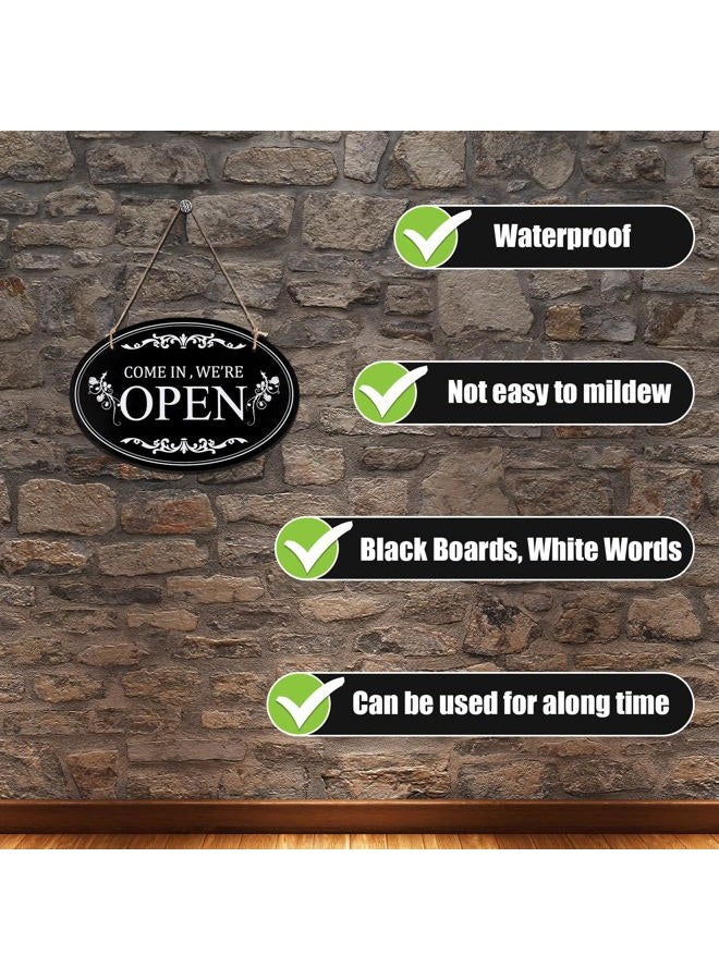 SAVITA Open and Closed Business Sign, 11.8x7.9inch Double Sided Reversible Come in We're Open and Sorry We're Closed Sign Business Outdoor Sign for Hotel Restaurant Cafe Door - Image 3