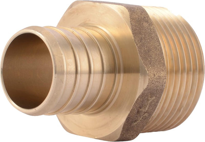 SharkBite محول ذكر MNPT بقطر 1 إنش، ملحقات سباكة نحاسية، أنبوب PEX، نحاس، UC140LFA - Image 1
