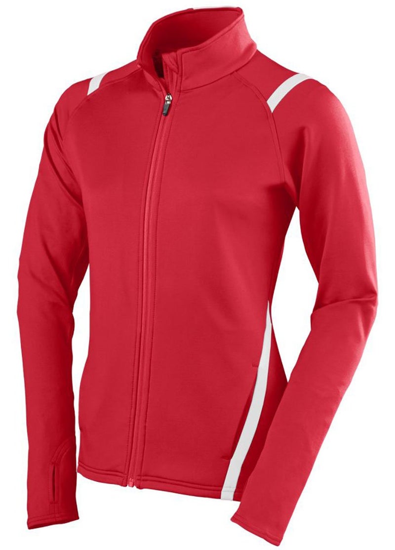 Augusta Sportswear جاكيت الحرية للفتيات من أوغستا سبورتسوير، متوسط، أحمر/أبيض - Image 1