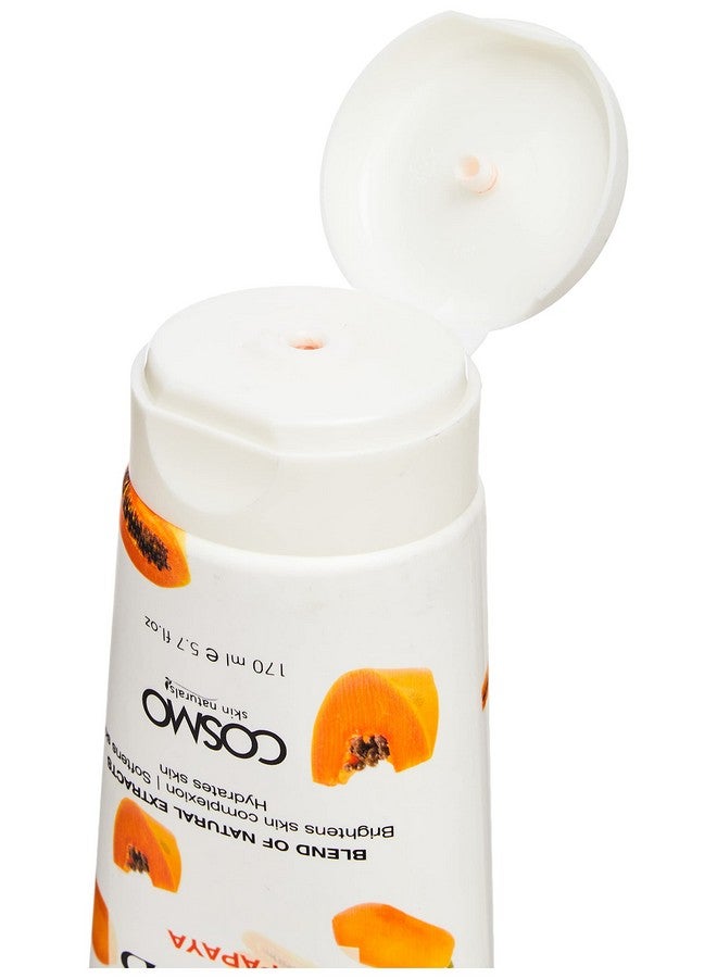 COSMO كوزمو بيوتي تريت مقشر الوجه من البابايا 170 مل | مستخلص طبيعي 100% | ينعّم ويرطب البشرة | يقلل من اسمرار الشمس | مقشر للنساء والرجال | العناية بالبشرة - Image 3