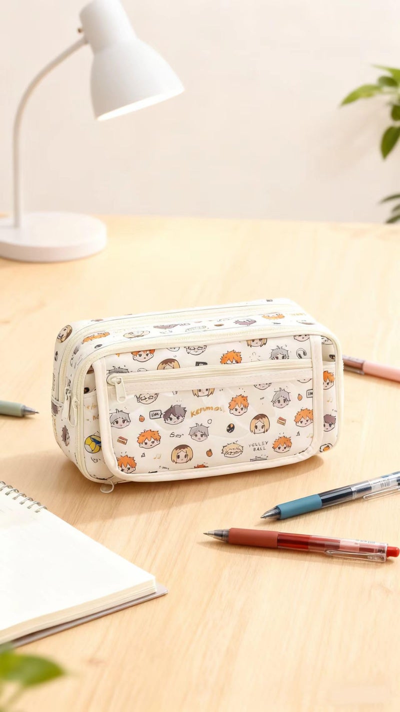 JUTOROSY Cute Pencil Case, Pencil Pouch with Zipper (white) - Image 5