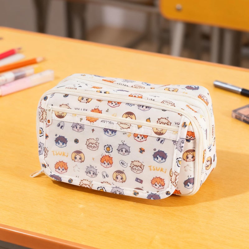JUTOROSY Cute Pencil Case, Pencil Pouch with Zipper (white) - Image 3