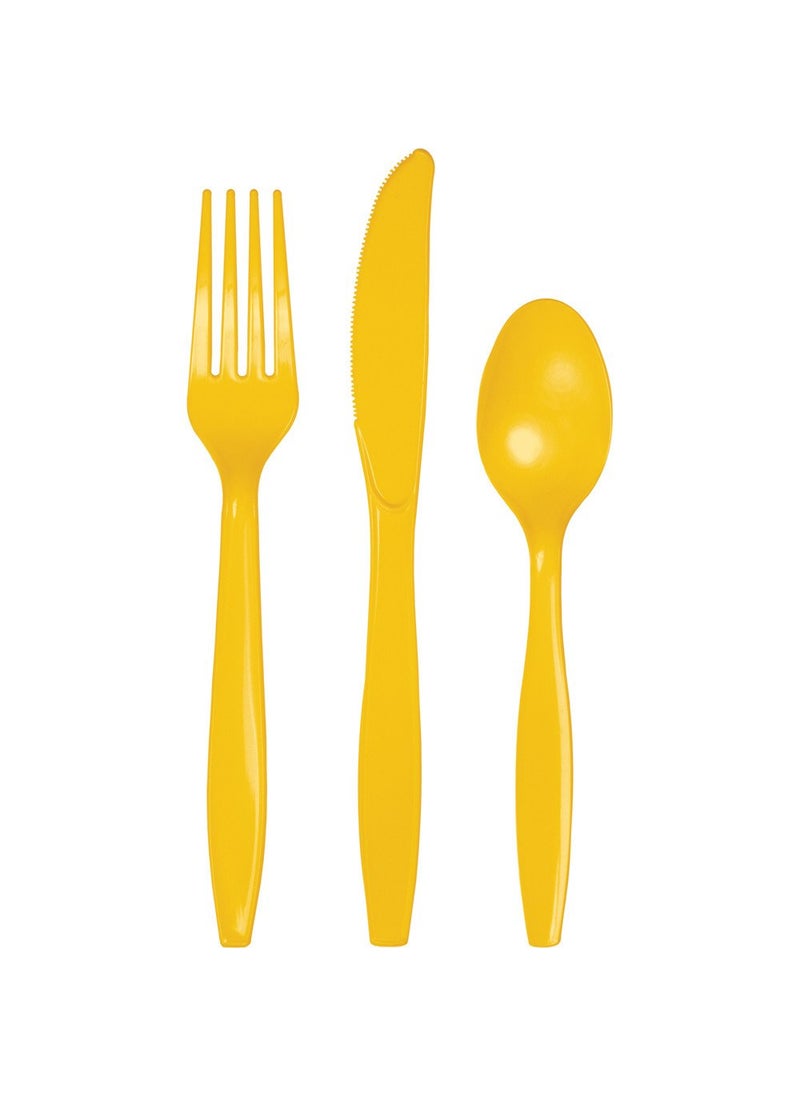 CREATIVE CONVERTING Creative Converting Assortment Plastic Cutlery  School Bus Yellow 