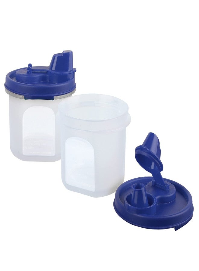 Cutting EDGE Air-Tight & Leak Proof Plastic Oil Pourer - for Vinegar, Sauces, Olive & Refined Oils, Easy Flow, BPA Free, Refrigerator Safe (Dark Blue) (2, 250ML) - Image 3