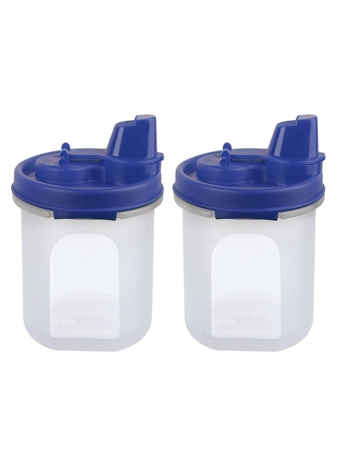 Cutting EDGE Air-Tight & Leak Proof Plastic Oil Pourer - for Vinegar, Sauces, Olive & Refined Oils, Easy Flow, BPA Free, Refrigerator Safe (Dark Blue) (2, 250ML) - Image 2