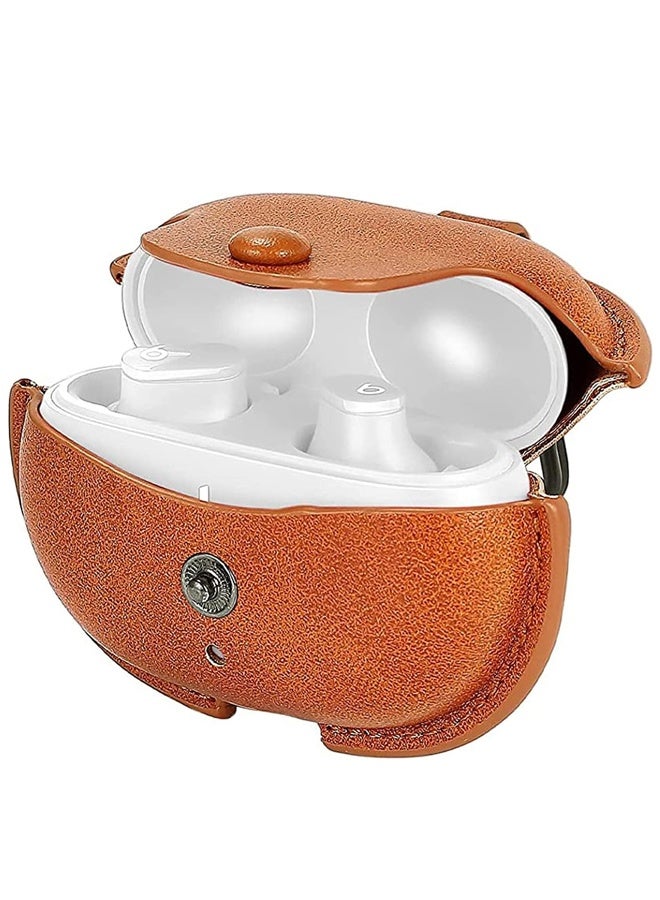 For Huawei Freebuds 4i/5i/6i PU Leather Earphone Case Headset Protector Cover with Keychain Brown - Image 3