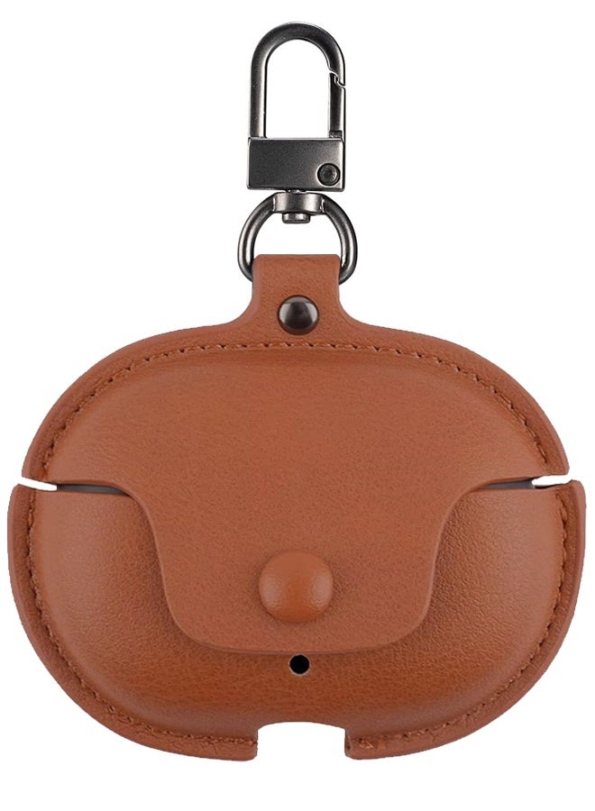 For Huawei Freebuds 4i/5i/6i PU Leather Earphone Case Headset Protector Cover with Keychain Brown - Image 1