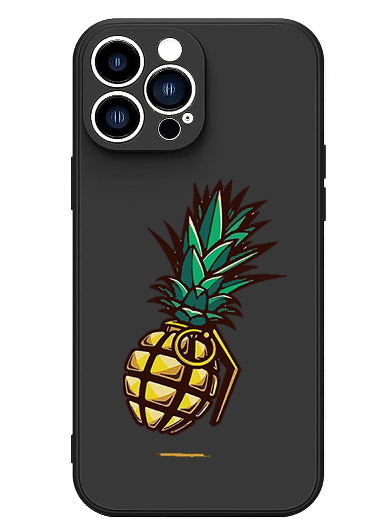 Theodor Protective Slim Fit Case Liquid Silicone Cover with Full Body Protection Anti-Scratch Shockproof Case For iPhone 13 Pro Max Black  - Pirate - Image 1