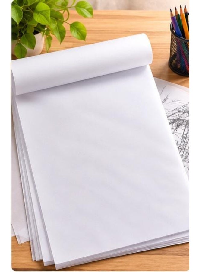 بلوك ورق شفاف للرسم والتتبع A3 – 50 ورقة – 70 GSM – مقاس 42 × 29 سم - Image 4