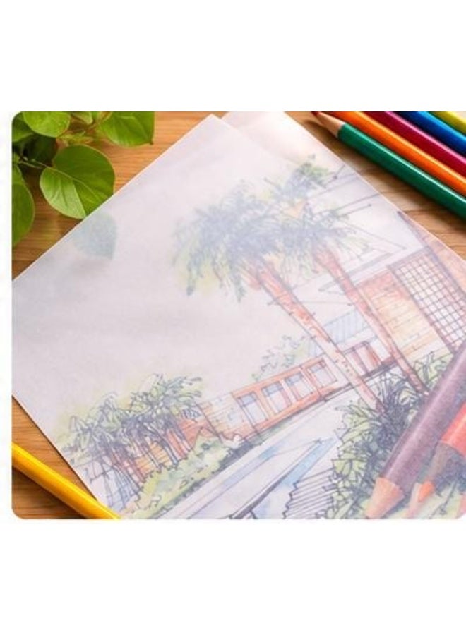 بلوك ورق شفاف للرسم والتتبع A3 – 50 ورقة – 70 GSM – مقاس 42 × 29 سم - Image 2
