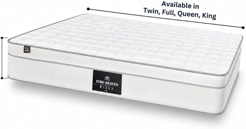 Euro Heaven Hybrid Mattress - Queen Size (160x200cm) with Cooling Memory Gel, Natural Latex & Pocket Springs - Image 2
