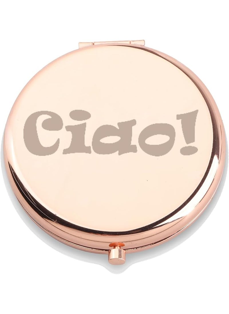 WUSUANED - WUSUANED Italian Ciao Makeup Mirror Ciao Mirror Italy Travel Gifts Italy Lover Gift Ciao Bella Gifts (Ciao Mirror) - Image 1