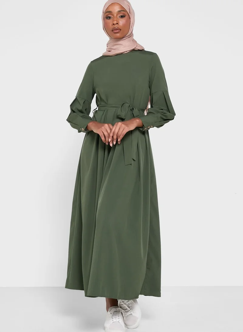 Khizana Ruffle Sleeve Dress