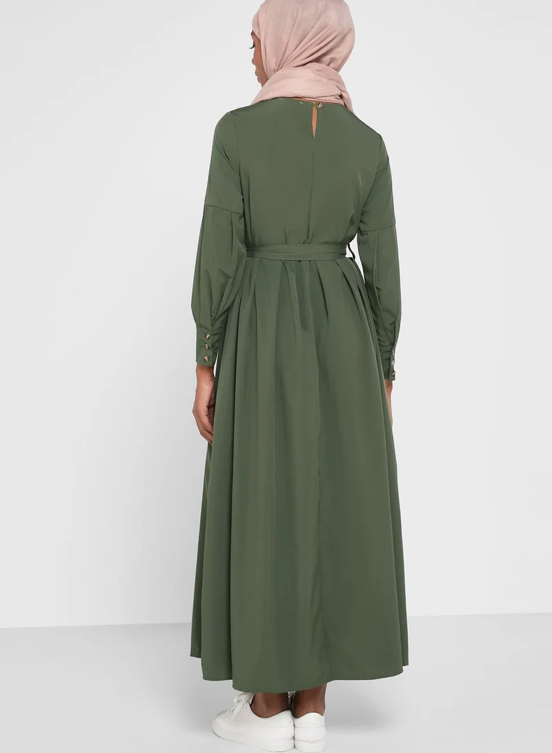 Khizana Ruffle Sleeve Dress