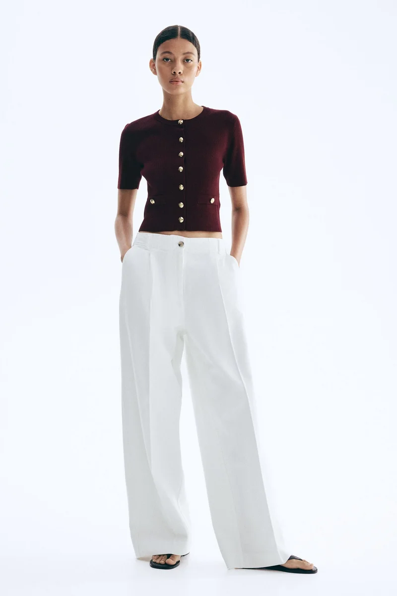 اتش اند ام كارديغان بأكمام قصيرة