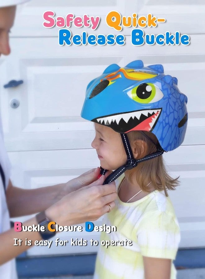 جيرن خوذة دراجة للأطفال من جيرن بتصميم ديناصور ثلاثي الأبعاد، حزام قابل للتعديل، مقاس صغير (أزرق) (3-8 سنوات) - Image 4
