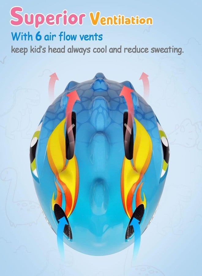 جيرن خوذة دراجة للأطفال من جيرن بتصميم ديناصور ثلاثي الأبعاد، حزام قابل للتعديل، مقاس صغير (أزرق) (3-8 سنوات) - Image 2