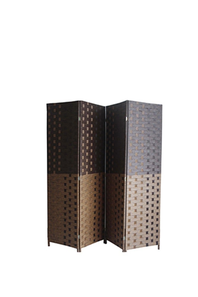 Fixer Foldable & Movable Hand-Woven Room Divider [200 x 180 cm] – Stretch Partition for Office, Bedroom, Living Room, Hotel Wall