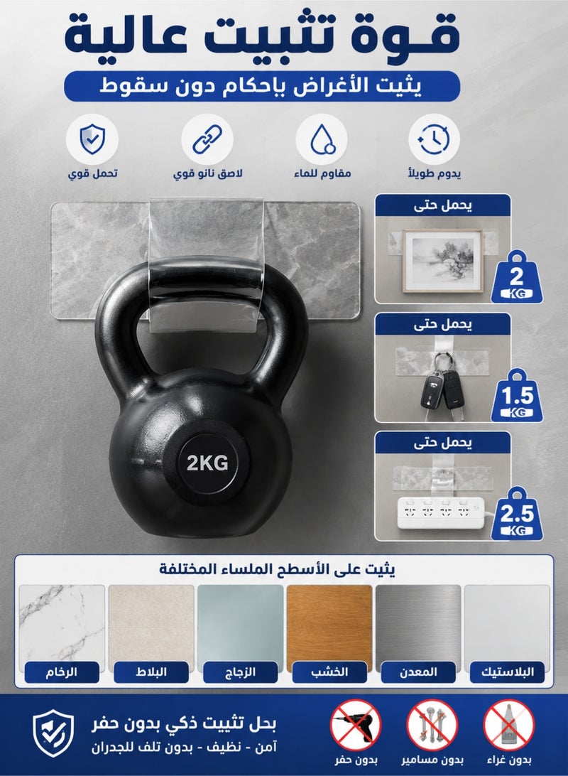 JOYBOS شريط نانو لاصق مزدوج قوي 5 سم × 3 متر | قابل لإعادة الاستخدام والغسل | شريط تثبيت شفاف قوي بدون حفر للمنزل والمكتب والسيارة - Image 2