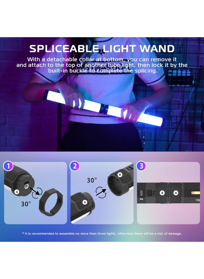 ULANZI VL110 RGB Light Stick, Portable Camera LED Video Tube Light, 2500-9000K Dimmable, 2600mAh Battery, Magnetic Attraction for Photography, TikTok - Image 5