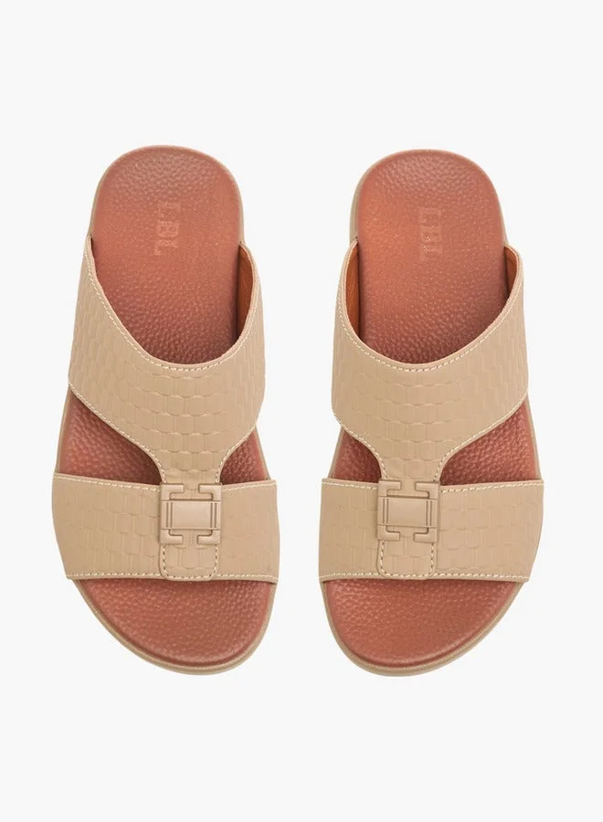 LBL By Shoexpress TAUPE Metal Accent Slip-On Arabic Sandals for Men | Best Price UAE