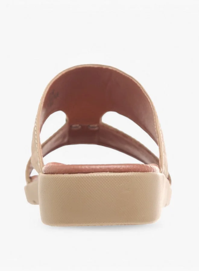 LBL By Shoexpress TAUPE Metal Accent Slip-On Arabic Sandals for Men | Best Price UAE