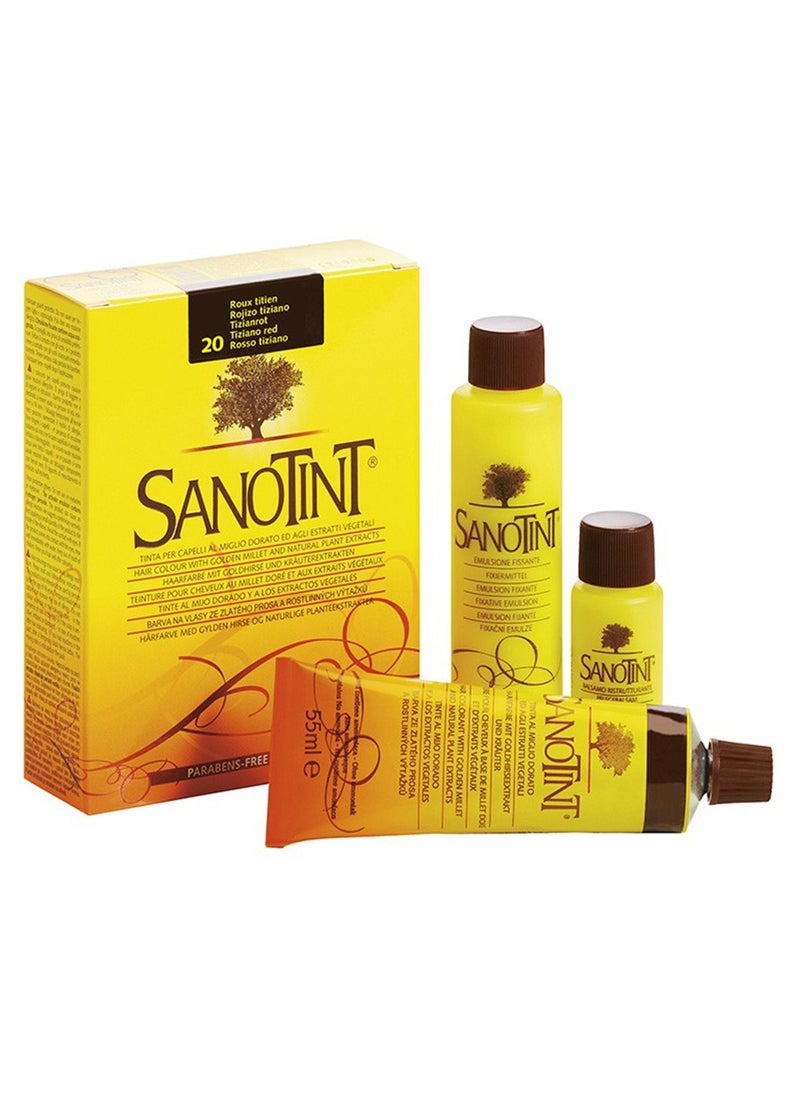 Sanotint Classic Hair Color Tiziano Red 20 - Natural Permanent Hair Dye, 125 ml  - Image 1