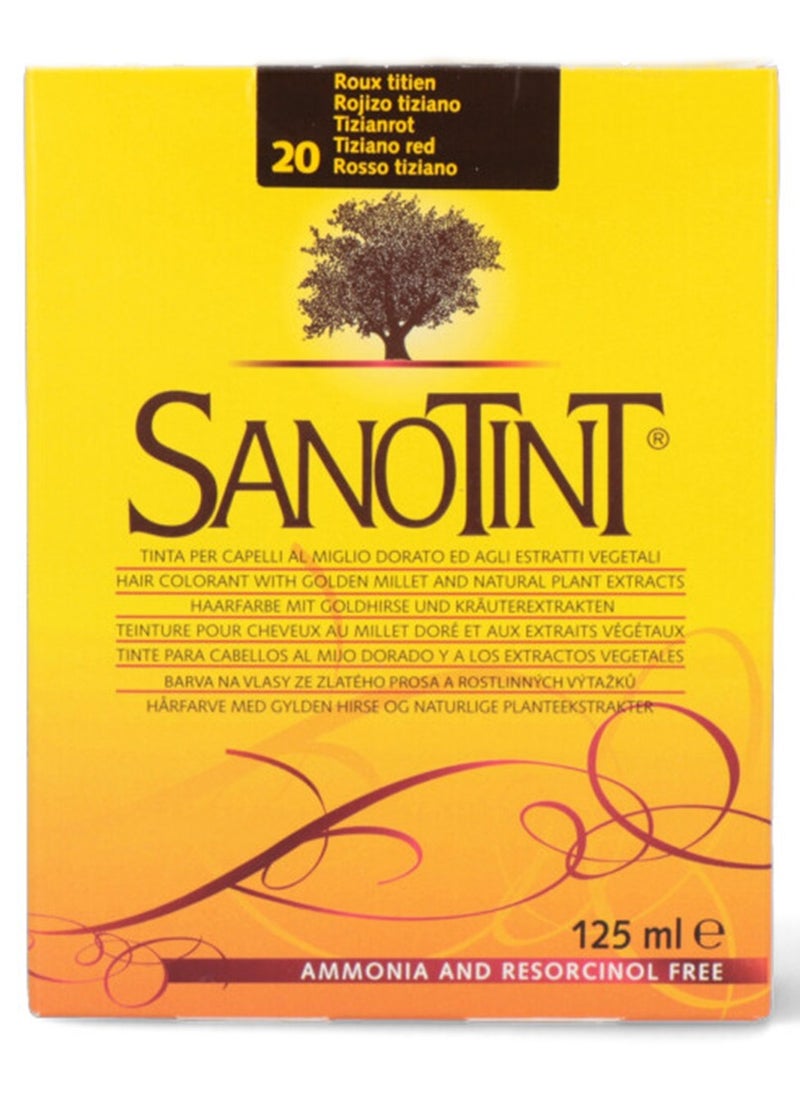 Sanotint Classic Hair Color Tiziano Red 20 - Natural Permanent Hair Dye, 125 ml  - Image 2