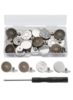 Generic Removable Metal No-Sew Replacement Jeans Buttons for Jeans, Denim, and Bags Various Styles  - Image 1