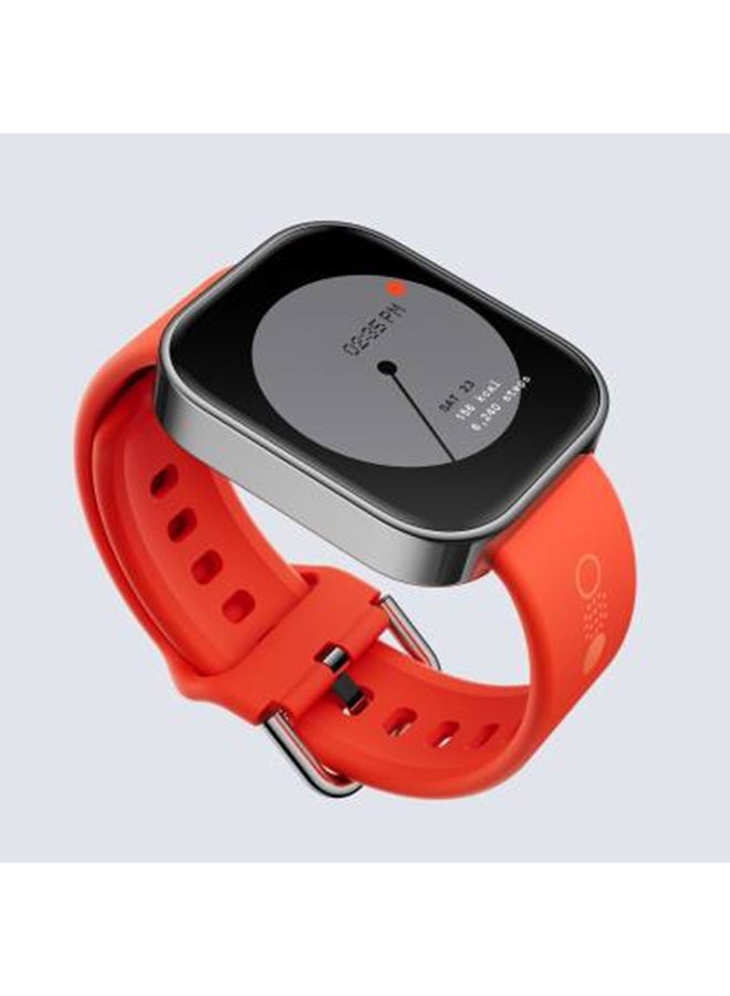ELTRAZONE Watch Pro Smartwatch, AMOLED Display, Bluetooth Calling, Multi-Sport Tracking, Heart Rate & SpO₂ Monitor, IP68 Water Resistant, Long Battery Life – Orange Strap + Metallic Grey - Image 4