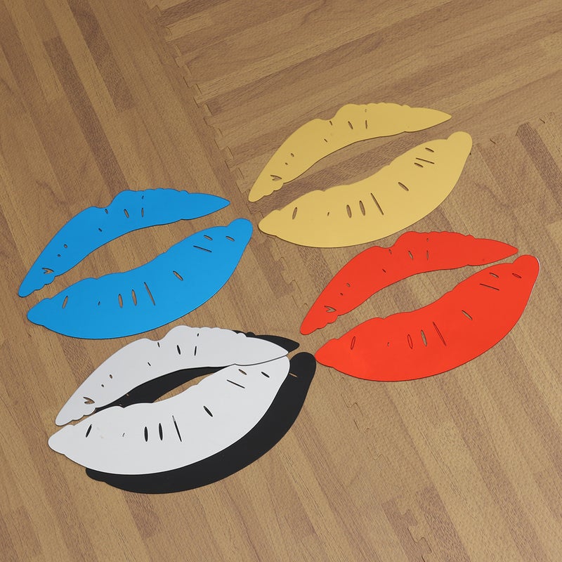 3Pcs Lip Shaped Wall Stickers Mirror Effect DIY Wall Decals Decorative Patch for Home Hotel (Random Color) - Image 4